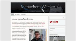 Desktop Screenshot of menachemwecker.com